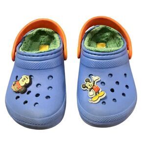 Crocs Kids Classic Lined Clogs Little Kids Sz. 6 Summertime Mickey Mouse